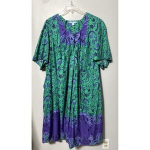 Only Necessities Women's 5X MuuMuu Kaftan House Dress Lounge Nightgown Pockets